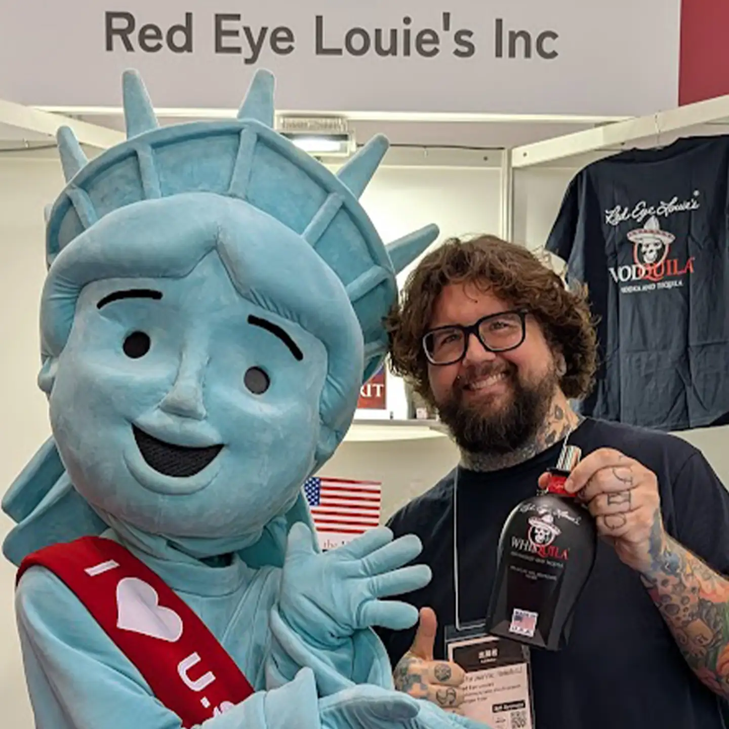 Team Representation Red Eye Louie’s team member with the USDA Mascot